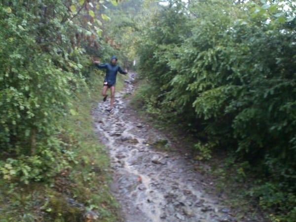 Anton Krupicka chasing Kilian Jornet late in the Cavalls. 2012 Cavalls del Vent - Anton Krupicka