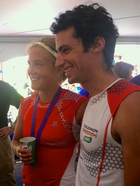 2012 Pikes Peak Marathon champs: Emilie Forsberg and Kilian Jornet. 2012 Pikes Peak Marathon champs - Emilie Forsberg - Kilian Jornet