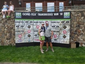 The author and John, her husband/teammate, after the 2010 GORE-TEX TransRockies Run.