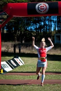 Anna Frost finishing the 2011 TNF 50. Photo: Brett Rivers