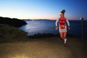 Anna running before daybreak. Photo: Emma Gerrard/Salomon