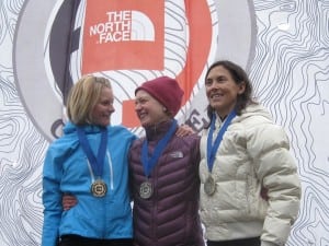 Anna Frost, Lizzy Hawker, and Kami Semick on the podium at the 2010 TNF 50 mile. Anna Frost Lizzy Hawker Kami Semick 2010 TNF 50 mile