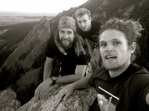 Dakota Jones getting to know the First Flatiron with Anton Krupicka and Joe Grant. Anton Krupicka - Dakota Jones - Joe Grant