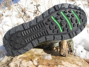 The Brooks Cascadia 7's outsole.
