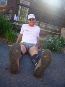 The author after running the 2010 Jupiter Peak Steeplechase. Photo by Giulia Delladio.