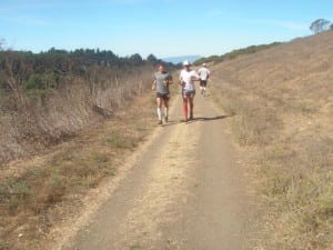 Peter (r) and Bryon Powell (l) running  Dick Collins Firetrails 50 2010. Photo by Chihping Fu.
