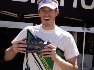 Chris McWatters with his prize pack.