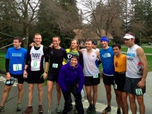 Top men at Chuckanut 50k (l-to-r): Dusty Caseria, Chase Parnell, Jason Schlarb, Timothy Olson, Adam Campbell, Mike Foote, Mike Wolfe, Gary Gellin, Dave Mackey