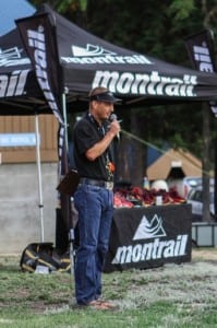 Craig Thornley making announcements after the 2012 Waldo 100k. Photo: LongRun Picture Co.