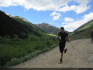 Daniel Levy running into Grouse Gulch