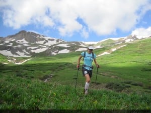 Diana Finkel running into Grouse Gulch