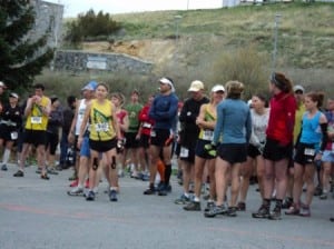 The start of the 2011 Don't Fence Me In Trail Run 50k.