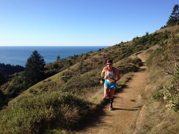 Ellie carrying on after bashing her toe. Photo: Bryon Powell Ellie Greenwood 2011 TNF 50