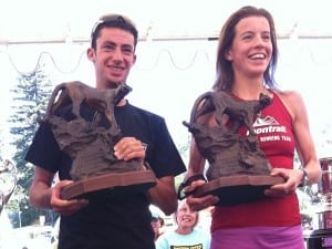 Ellie Greenwood after winning the 2011 Western States 100. Ellie Greenwood 2011 Western States
