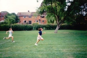 Ellie racing athletics at age 10.