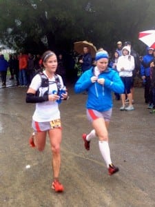 Emelie and Anna on lap two. Photo: iRunFar/Bryon Powell