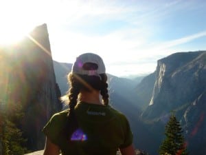 The view the awaits a trail runner from Yosemite's Glacier Point is well worth the 8 mile, 3,000' climb from the floor of Yosemite Valley up the "Four Mile Trail."