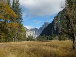 Just 18 days later, the same view after autumn descended into the Valley.
