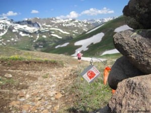 For a few days, we got to follow Hardrock 100 course markings.
