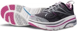 Hoka One One Bondi 2 - Women's in Black, White & Fuscia