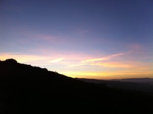 Pre-dawn at the Dick Collins Firetrails 50.