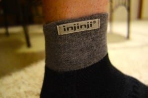 The Injinji Performance 2.0 Trail Sock's cuff.