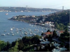 A view of the sea from Istanbul.