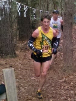 Jason Bryant finishing just ahead of Scott Williams. Jason Bryant Scott Williams Uwharrie 2012