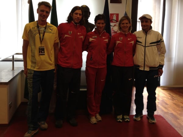 Jonas Buud, Michael Wardian, Marja Vrajic, Meghan Arbogast, and Giorgio Calcaterra Jonas Buud, Michael Wardian, Marja Vrajic, Meghan Arbogast, and Giorgio Calcaterra