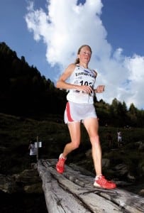 Kasie Enman en route to winning the 2012 Giir di Mont.