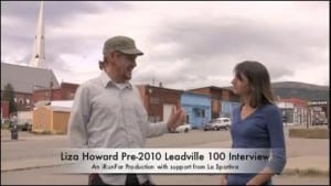 Liza Howard interviews with iRunFar's Bryon Powell before her 2010 victory at the Leadville 100.