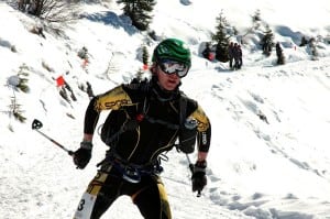 Luke Nelson during Men's Individual Race at the 2011 Skimo World Championships. Photo: Chris Kroger