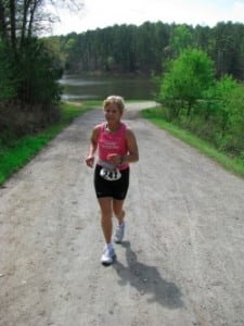 Maria Shields running the 2012 Umstead 100. Photo: Blake Norwood