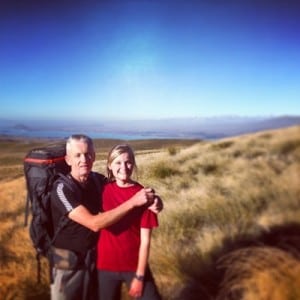 Jez's father-in-law, Mark Taylor, and wife, Gemma Bragg, crew from the field on the morning of Day 42. Photo courtesy of Jez Bragg
