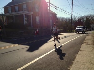 The author at mile 46. Photo: Riddle family