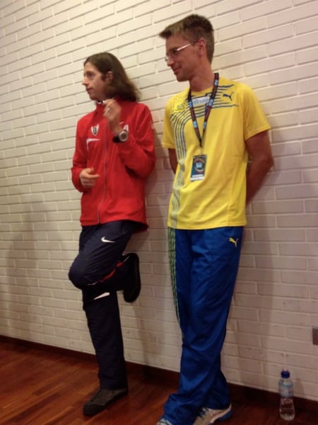 Mike Wardian and Jonas Buud chatting Mike Wardian and Jonas Buud chatting
