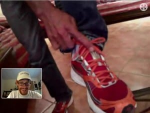 Mohamad Ahansal's fast feet in Brooks Launch, the shoe he wore for the 2010 Marathon des Sables.