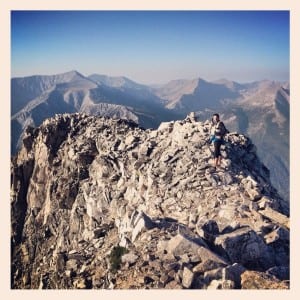Jared Campbell on Mount Princeton's ridge.