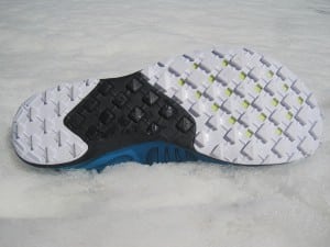 The New Balance MT110W's outsole.