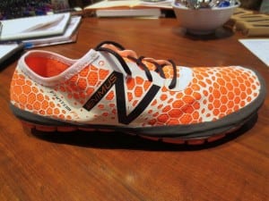 The New Balance Minimus Hi-Rez's upper.