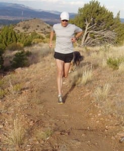 The author running in the Pearl Izumi Peak XC.