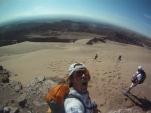 Always the goofball, Roger Hanney hams it up in the Atacama. Photo: Roger Hanney