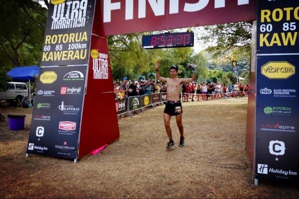 Sage Canaday wins the Tarawera 100k.