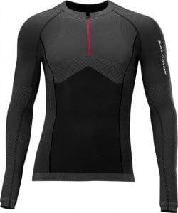 Salomon Exo XR 1-2 Zip LS Tech Tee Men - black - front