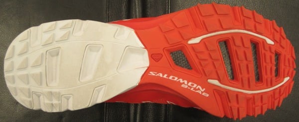 The Salomon S-Lab Sense's outsole. Salomon S-Lab Sense - lateral upper