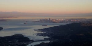 Evening light from the summit of Mount Tamalpais. Photo by Leor Pantilat.