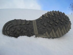 The Saucony Peregrine's outsole.