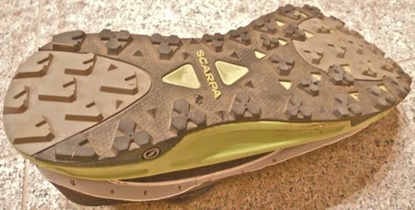 The Scarpa Spark's outsole. Scarpa Spark outsole