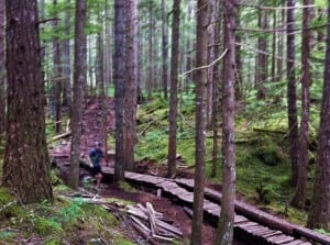 The "Powerhouse Plunge" on the Squamish 50 course.