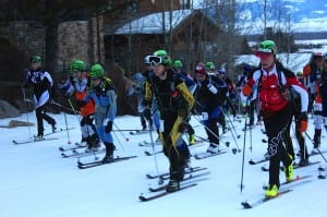 Start of 2012 US Ski Mountaineering Championships. Photo: Tanae Nelson